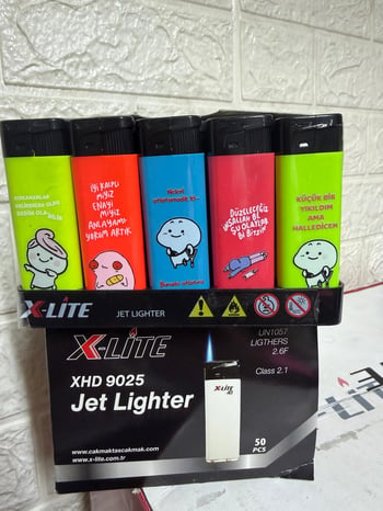 X-lite Je T Baskılı Resimli Figürlü Çakmak *50 Pcs