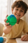 Çevirmeli Stres Topu / Stres Oyuncağı / Spinner Ball Yeşil - Mavi