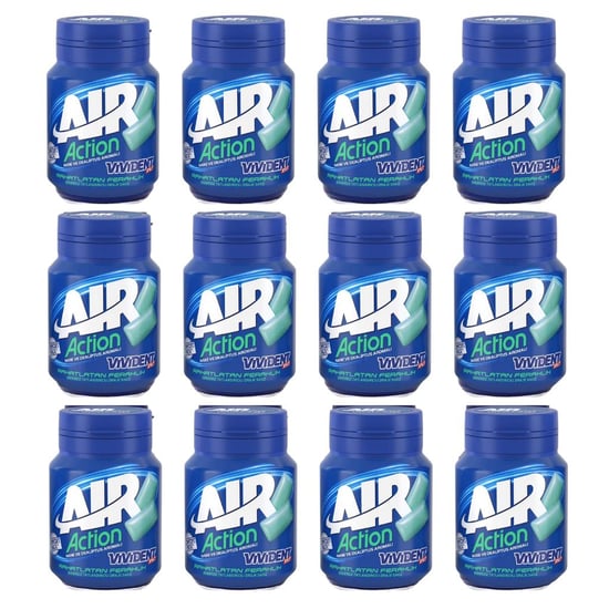 Vivident Xylit Air Action Nane ve Okaliptus Aromalı Şekersiz Draje Sakız 63 G X 12 Adet