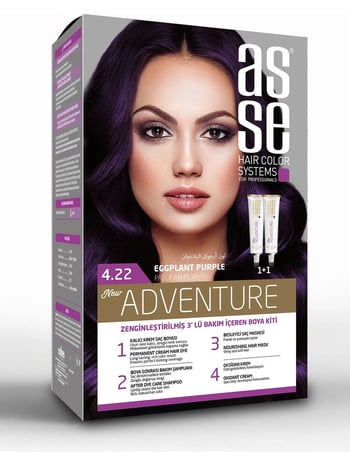 Asse Set Boya 2 Tüp 4.22 Patlıcan Moru