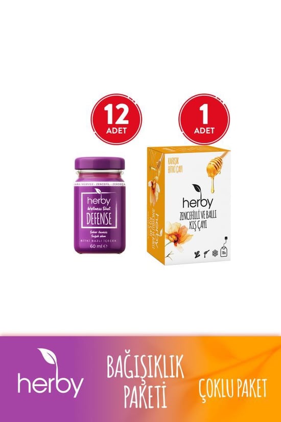 Bağışıklık Paketi (defense Ginger Shot 12'li Paket + Zencefilli Ballı Kış Çayı)