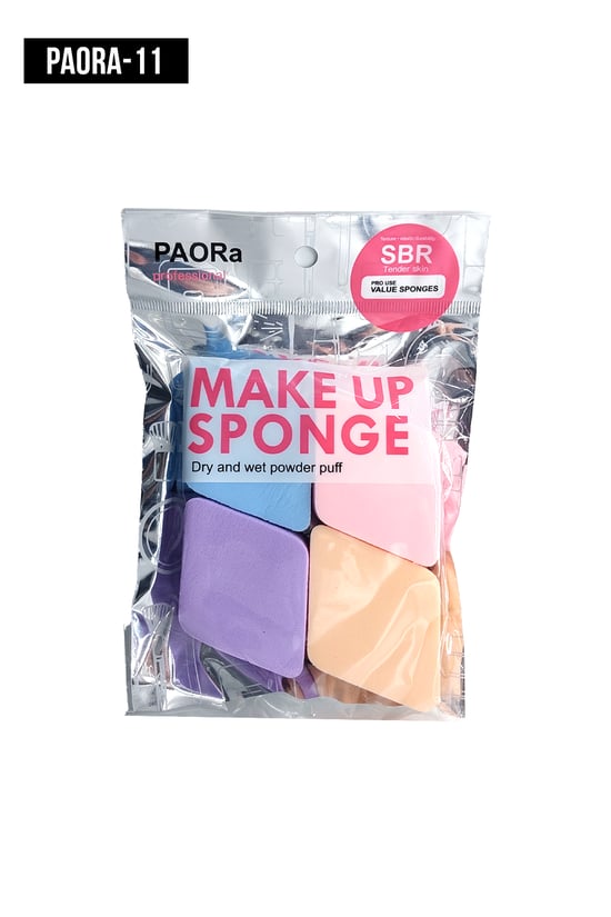 İthal Aksesuar Renkli 4'lü Makyaj Süngeri Paora-11