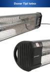 Glow Uzaktan Kumandalı Karbon İnfrared İsıtıcı 2500w Duvar Tipi Teras Balkon 5963