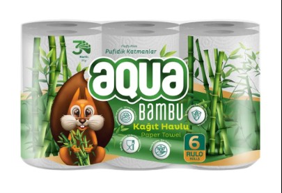 Aqua Havlu 6'lı Bambu
