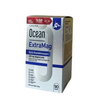 Ocean Extramag Üçlü Kombinasyon 200 Mg Magnezyum 60+30 Tablet
