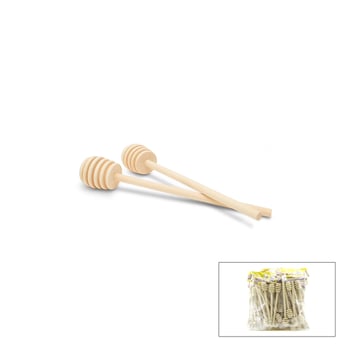 İ22-341 ( 6pcs ) Bal Kaşık Ahşap & Bambu ( 16cm )