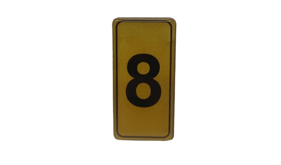 Kapı Numarası No-8 Silikonlu Yapışkanlı
