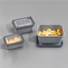 Dünya-30946-999 Mikro Line ( 3pcs = 600-1100-1800ml ) ( Dikdörtgen ) Plastik Saklama Kabı Set ( Mikrodalga Kullanılabilir )
