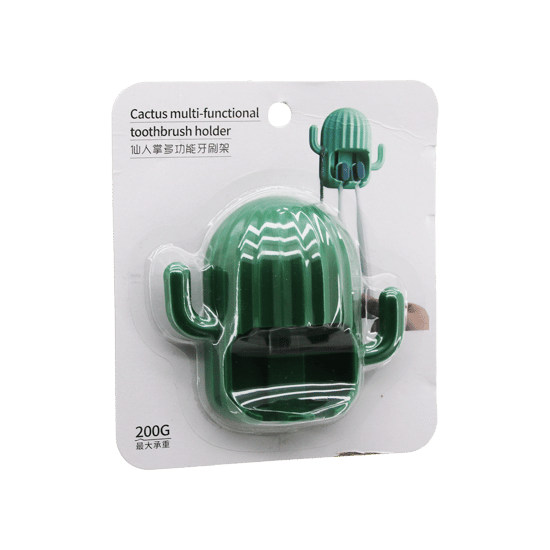 Cactus Multi-functional 200-g Yakut-12432 (kaktüs Modeli) (diş Fırçalık & 2 Kol Askılık) (yapışkanlı Montaj)