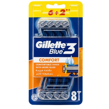Gillette Blue 3 Tıraş Bıçağı 6 + 2 Li Blister Comfort