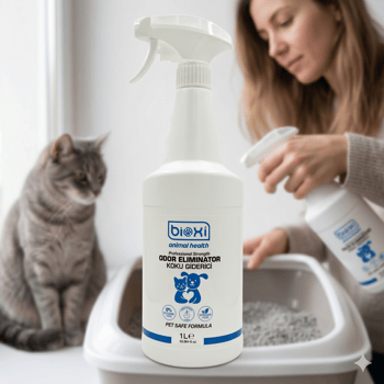 Bioxi® Evcil Hayvanlar için Odor Koku Giderici - %100 Doğal ve Güvenli Kullanım