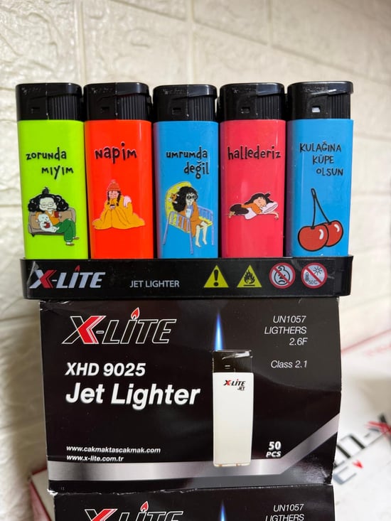 X-lite Jet Baskılı Yazı Karakterli Çakmak *50 Pcs
