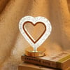 Buffer® Kalp Şeklinde Kristal Led Masa Lambası – Dokunmatik, 3 Renk İşık Modlu, Şarjlı Mini Dekorati