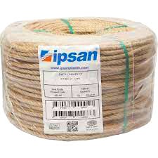 İpsan Halat 6mm Natural Jüt Kırnap İpi Top 200mt