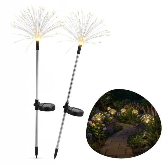 BUFFER® Saçak Model Solar Bahçe Lambası – Güneş Enerjili LED Dış Mekan Aydınlatma, Otomatik Sensörlü