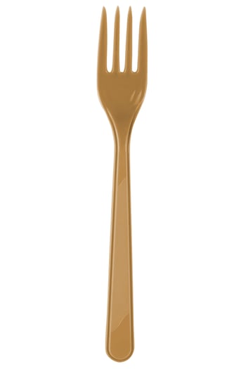 Roll-up Plastik Çatal Altın 25 Adet