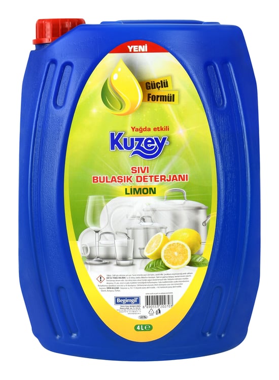 Kuzey Sıvı Bulaşık Deterjanı Extra Limon 4 Lt