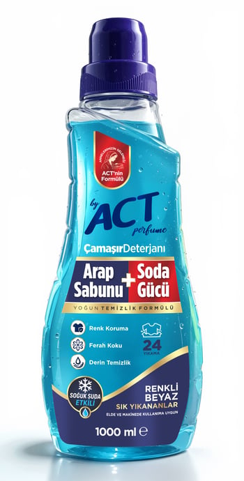 Act Çamaşır Deterjanı Arap Sabunu + Soda Gücü 1000 Ml