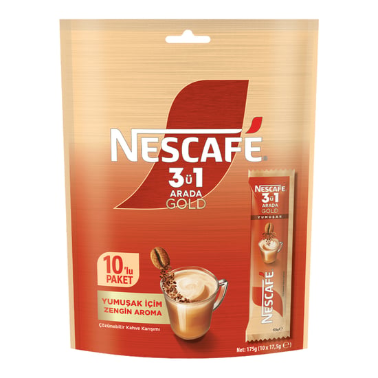 Nescafe 3ü1 Arada 10'lu Gold Yumuşak İçim