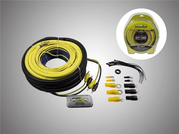 ( 4 Ga ) Profesyonel Seri Kalın Oto Amfi Kablo Seti Xy-4kıt