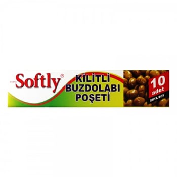 Softly ( Kilitli & Orta ) ( 10pcs ) Buzdolabı Poşeti