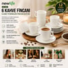 İnura Global Newlife Clkn-1652-a-b-c-d-e-h ( 12pcs=6-takım ) Porselen Kahve Fincanı