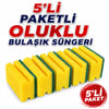 Karsan 5'li Paketli Oluklu Sünger-standart Bulaşık Süngeri