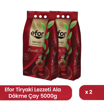 Efor Tiryaki Dökme Siyah Çay 5000 Gr (5 Kg) – 2'li Koli