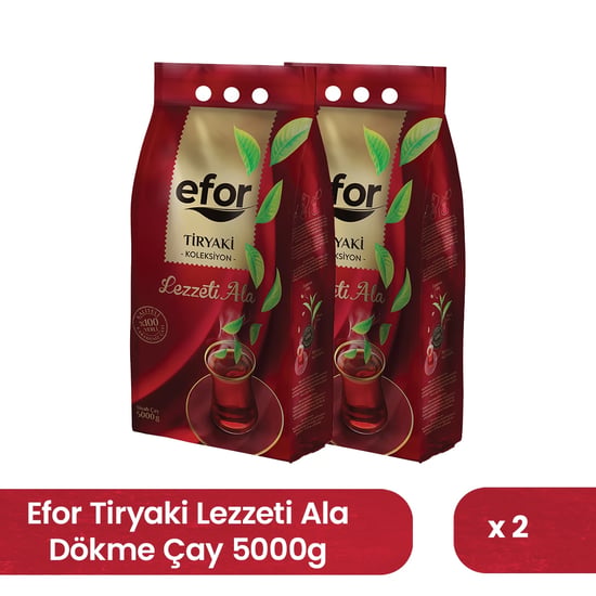 Efor Tiryaki Dökme Siyah Çay 5000 Gr (5 Kg) – 2'li Koli
