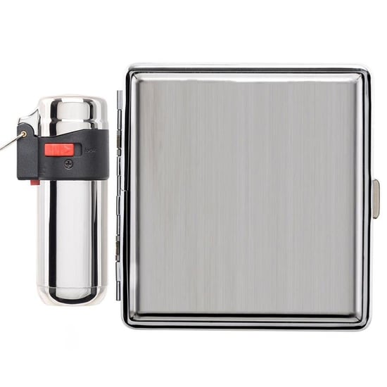 Atomic German Çakmak Tabaka Hediye Seti Krom Brush Krom