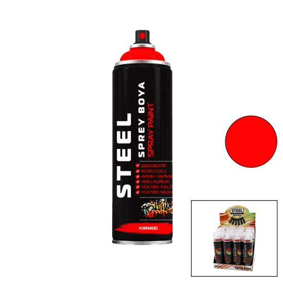 Steel ( Kırmızı ) Sprey Boya 200ml