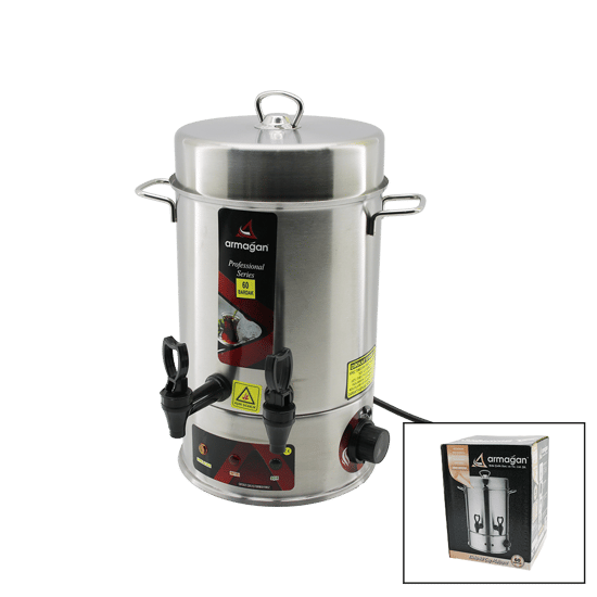 Armağan ( 60 Bardak ) Çay Otomatı ( Elektrikli ) Semaver Çay Makinesi ( Çift Musluk ) ( 6lt ) ( 1000w ) ( 6.8a )