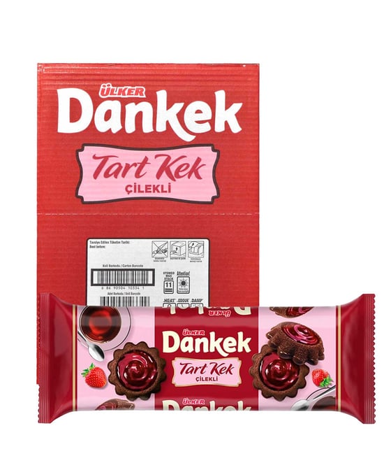 Ülker Dankek Tart Kek 180 Gr X 12'li Koli Çilekli