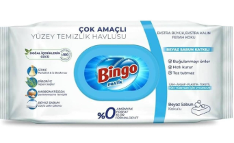 Bingo Yüzey Temizlik Havlusu 96 Beyaz Sabun