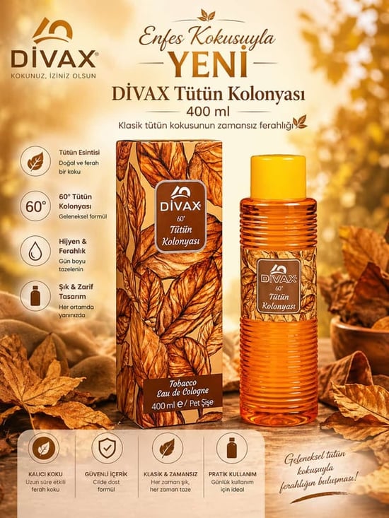 Divax Tütün Kolonyası Kutulu Pet Şişe