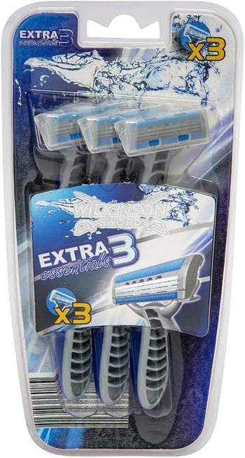 Wilkinson Extra 3 Essentials Kayganlaştırıcı Bantlı Tıraş Bıçağı 3 Bıcaklı Kullan At Tıraş Bıcağı