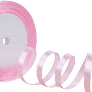 P Parla Saten Kurdele 1 cm 10 Metre Açık Pembe