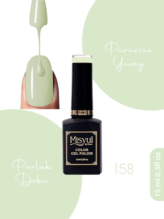Misyul Uv Led Kalıcı Oje Nail Art 15 Ml 158