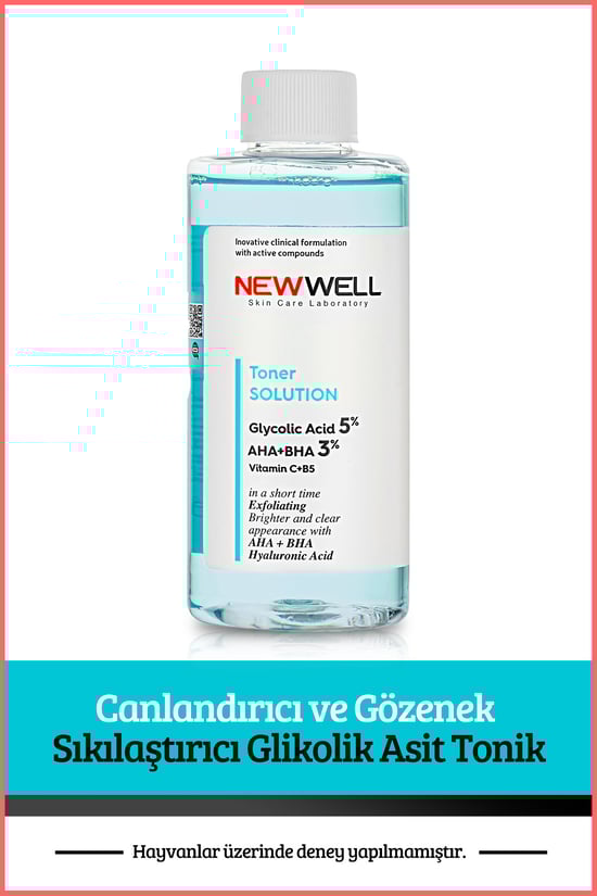 New Well Canlandırıcı ve Gözenek Sıkılaştırıcı Glikolik Asit Tonik (Tüm Cilt Tipleri) 200 ML