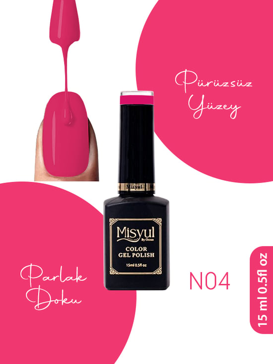 Misyul Uv Led Kalıcı Oje Nail Art 15 Ml Neon Serisi N04