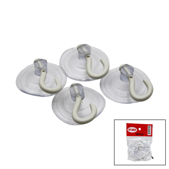 İstanbul Grup ( Büyük ) ( 4pcs ) Şeffaf Vantuz