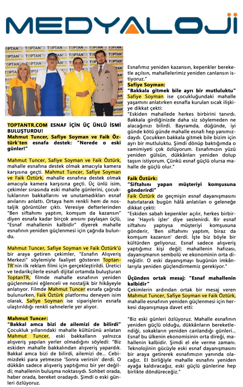 ToptanTR Reklam Filminde Mahalle Esnafının Hikâyesini Üç Ünlü İsimle Anlattı