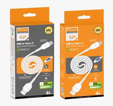 Lucatech LK-224 USB Mikro Şarj Kablosu 3.4A 20 WATT