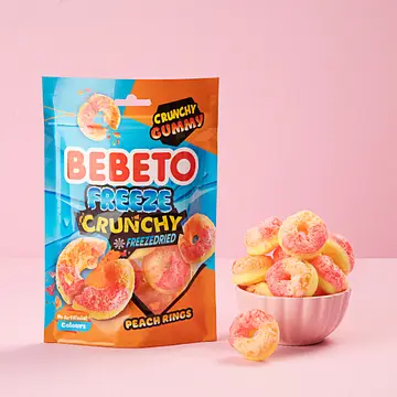 Bebeto Freeze Peach Rings 35g