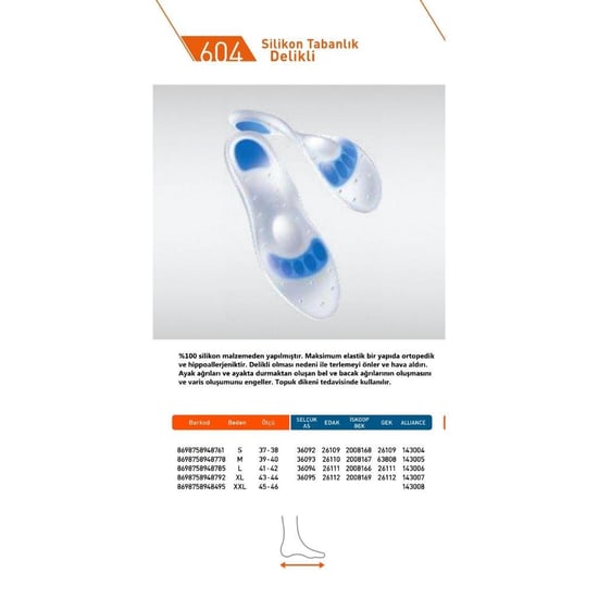 Luxor Silikon Delikli Tabanlık ( 604/2xl )