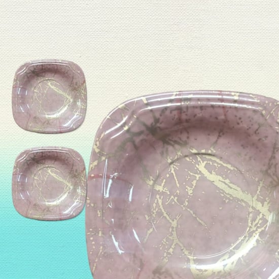 Akel 6'lı Oval Çay Tabak-melamin