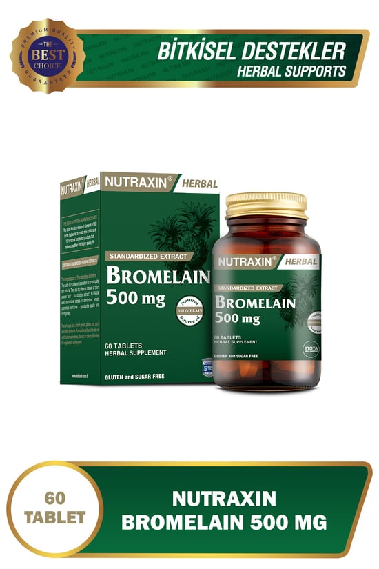 Nutraxin Herbal Bromelain 500 mg 60 Tablet