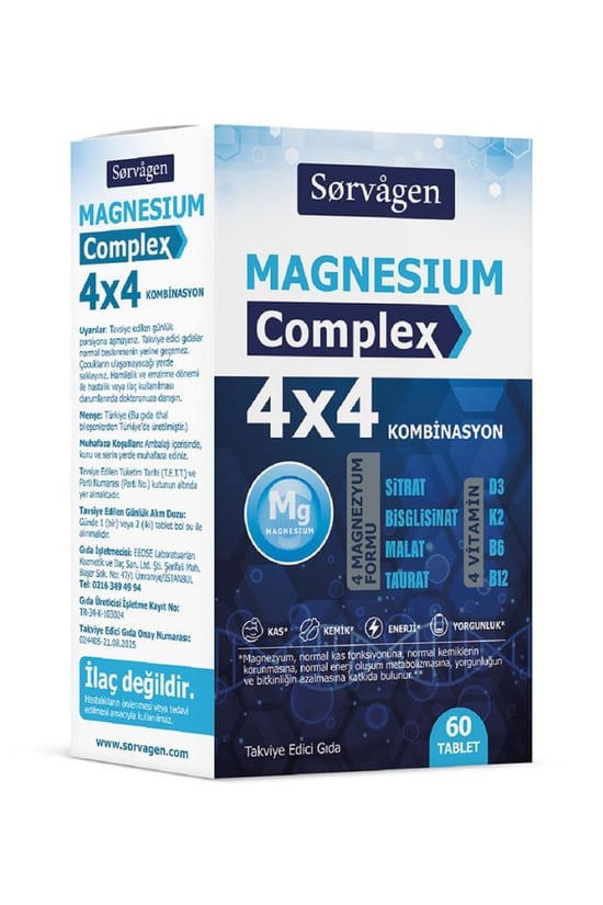 Sorvagen Magnesium Complex 4x4 Combination 60 Tablet