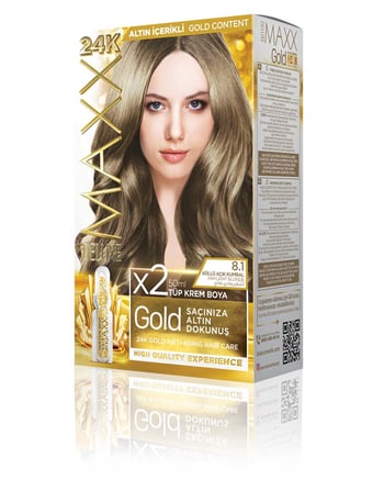 Maxx Deluxe Gold Beauty Set Boya 8.1 Küllü Açık Kumral