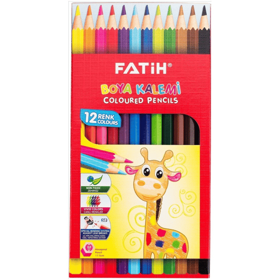 Fatih 12 Renk Tam Boy Boya Kalemi 33112